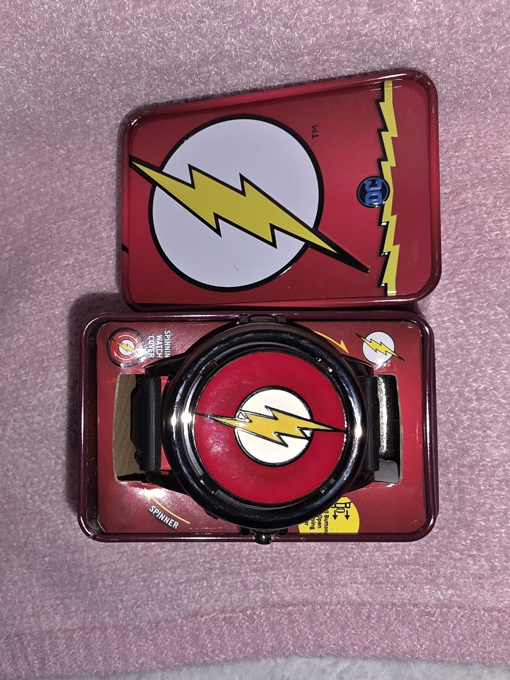 The Flash Red Lightning Spinner Pop Socket Grip